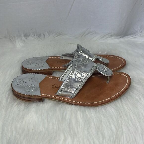 Jack Rogers Jack's Whipstitch Hamptons Slide Thong Sandals Sz 7 - Picture 5 of 7